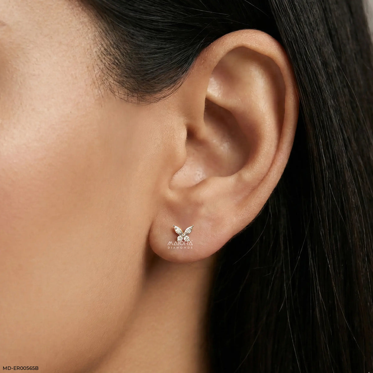 Sparkle Butterfly Stud Earrings