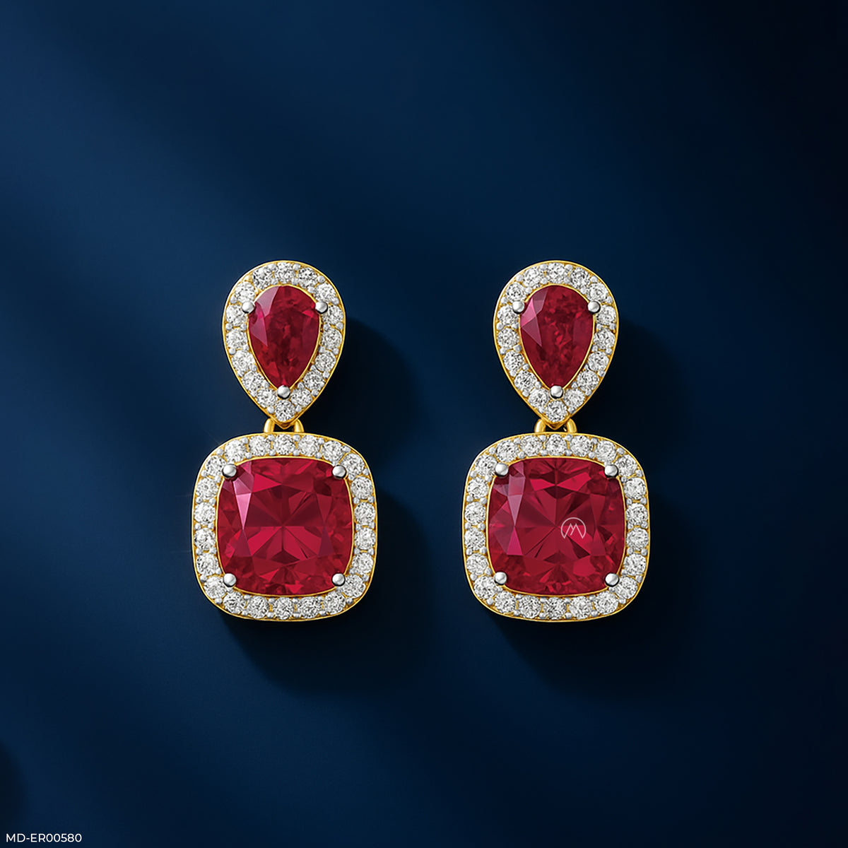 Crimson Cascade Drop Earrings