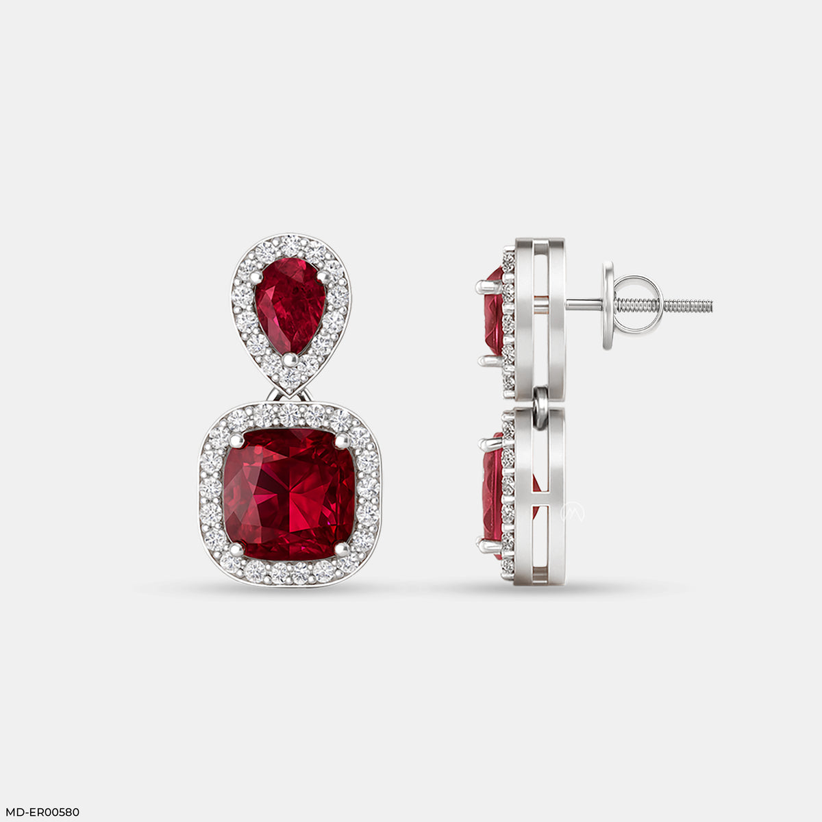 Crimson Cascade Drop Earrings