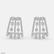 Trapezoid Diamond Drop Earrings