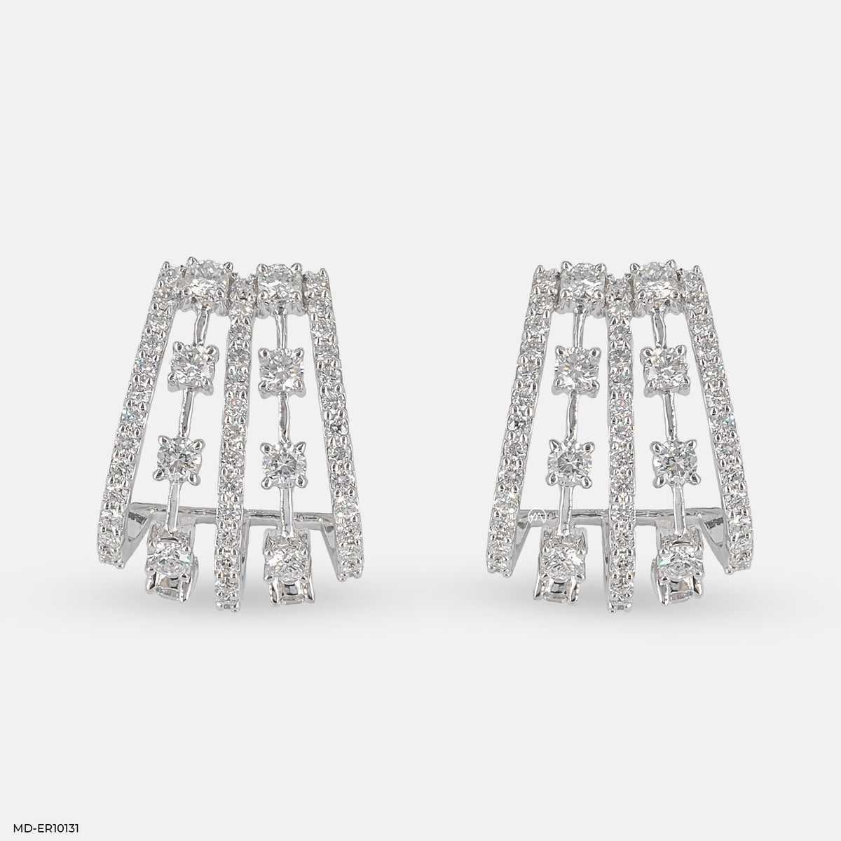 Trapezoid Diamond Drop Earrings