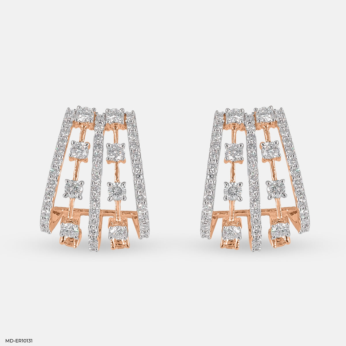 Trapezoid Diamond Drop Earrings