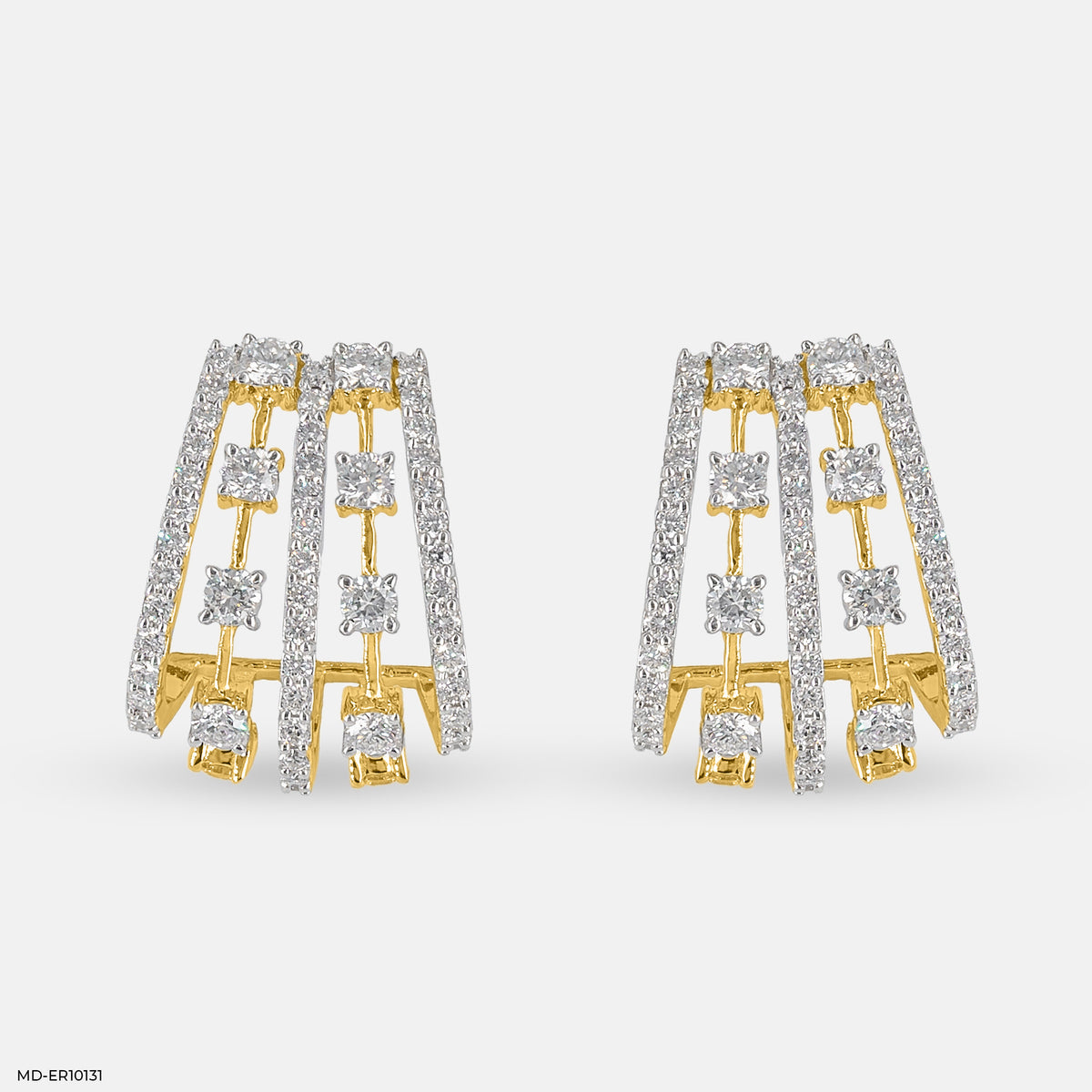 Trapezoid Diamond Drop Earrings