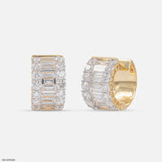 Imperial Spark Diamond Hoops Earrings