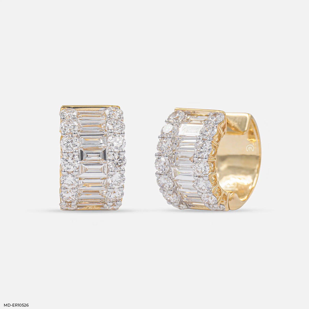 Imperial Spark Diamond Hoops Earrings