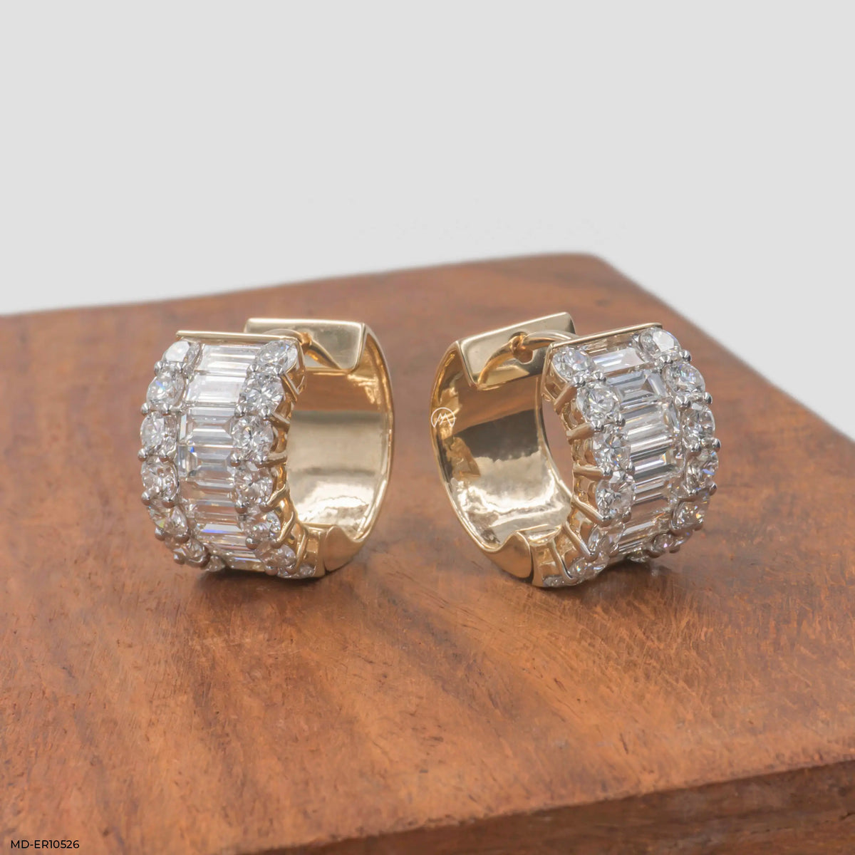 Imperial Spark Diamond Hoops Earrings