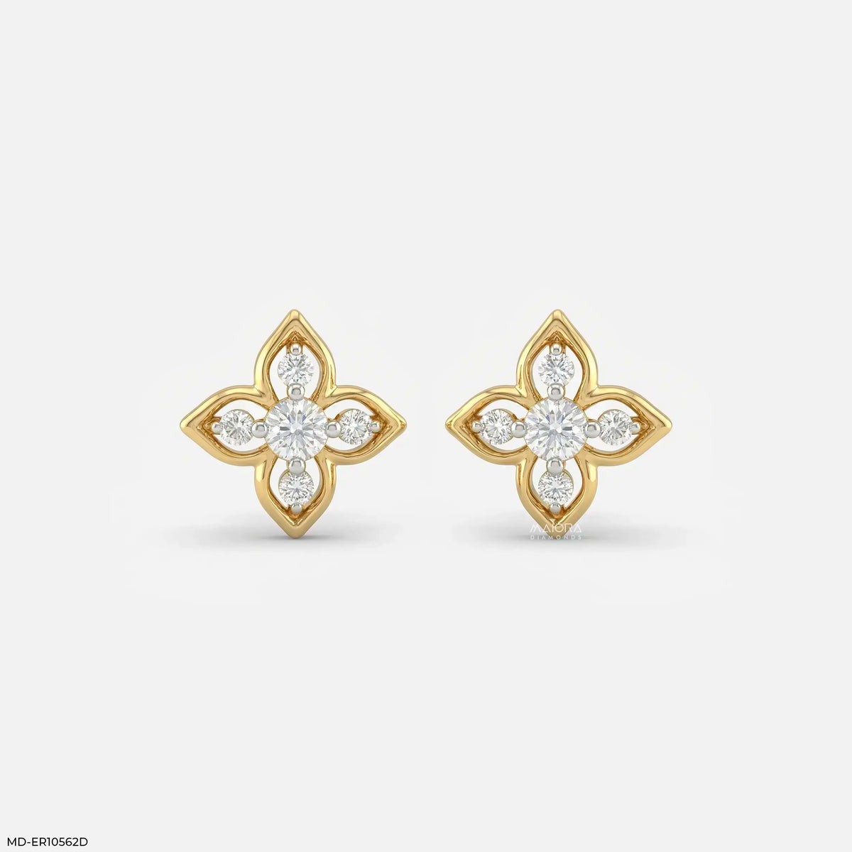 0.25 Carat Elara Petal Lab Diamond Stud Earrings