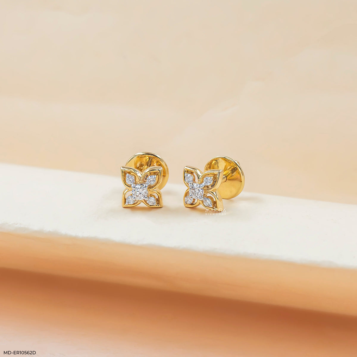 0.25 Carat Elara Petal Lab Diamond Stud Earrings