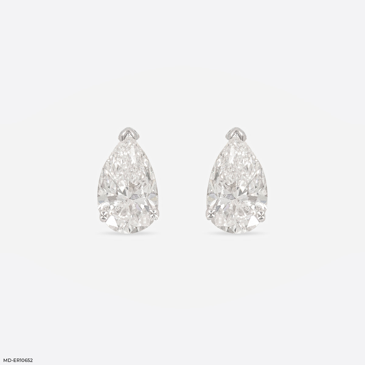 0.5 Carat Pear Pop Lab Diamond Solitaire Stud