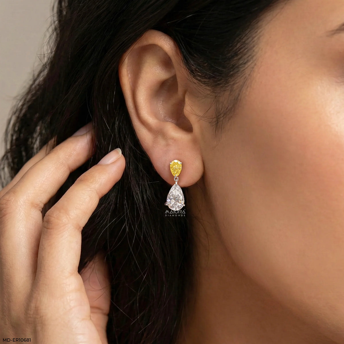 Vivid Drop Solitaire Earrings