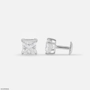 Artisan Princess Solitaire Diamond Earrings