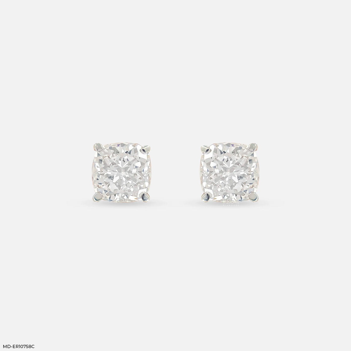 1.35 Carat Cusion Frame Lab Diamond Earrings