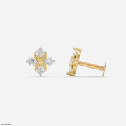 Criss Cross Diamond Earrings