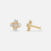 Warped Bloom Diamond Earrings