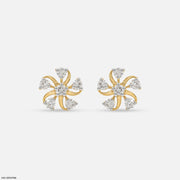 Twisted Flame Diamond Earrings