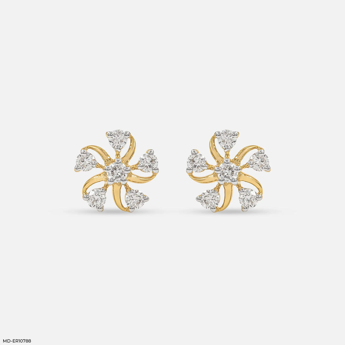 Twisted Flame Diamond Earrings