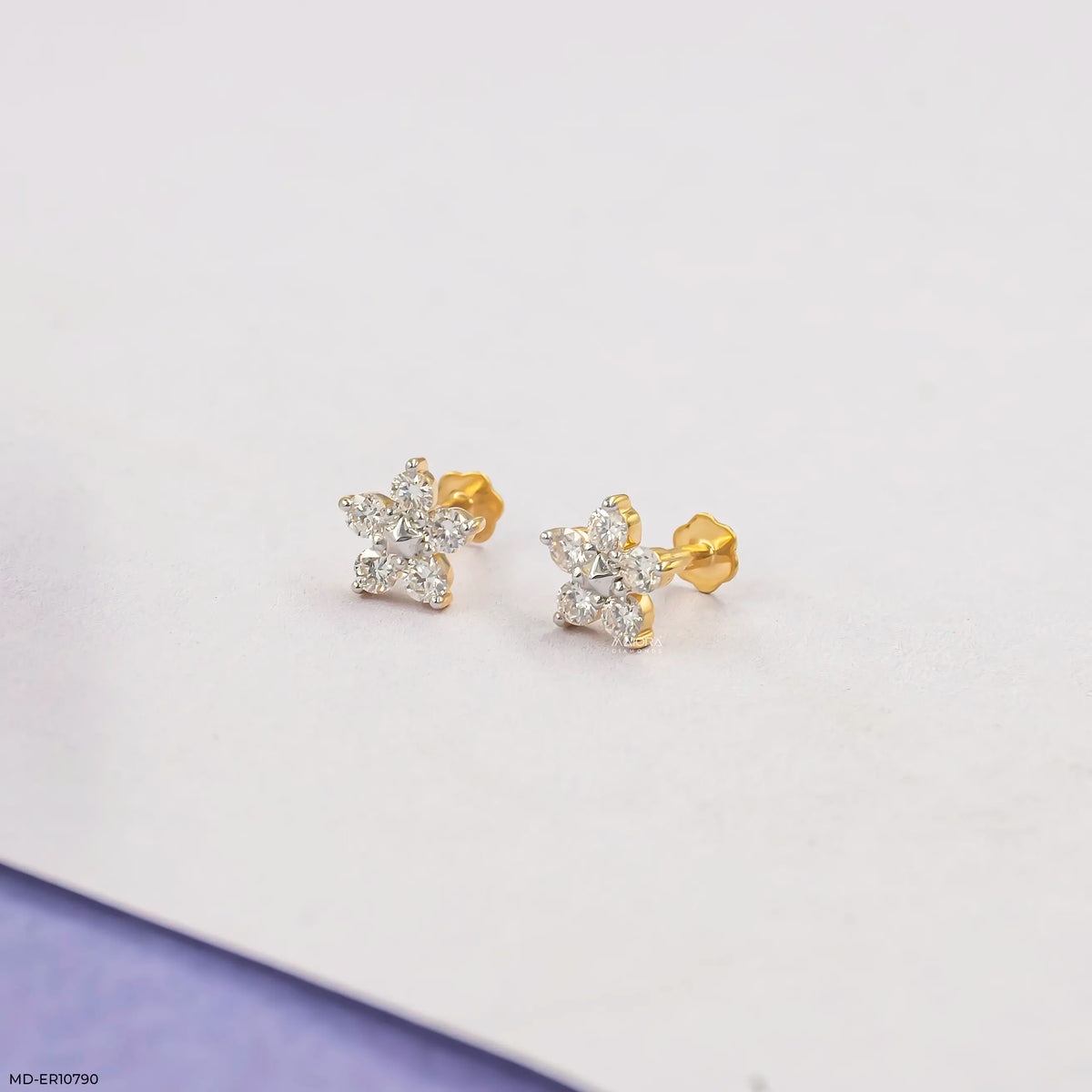 Frost Bloom Diamond Stud Earrings