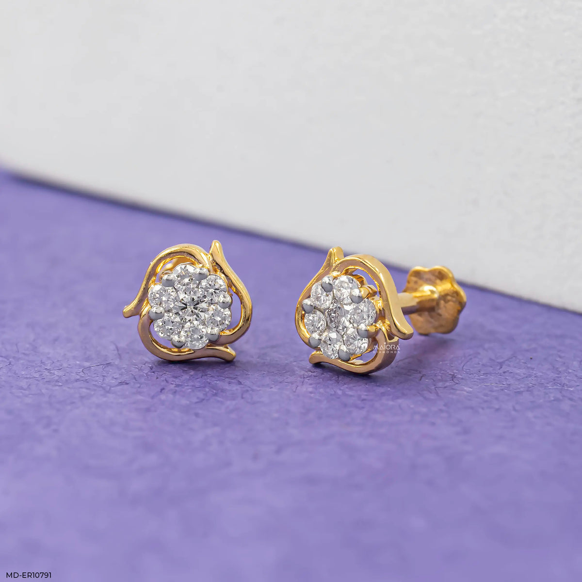 Gold Flicker Diamond Earrings