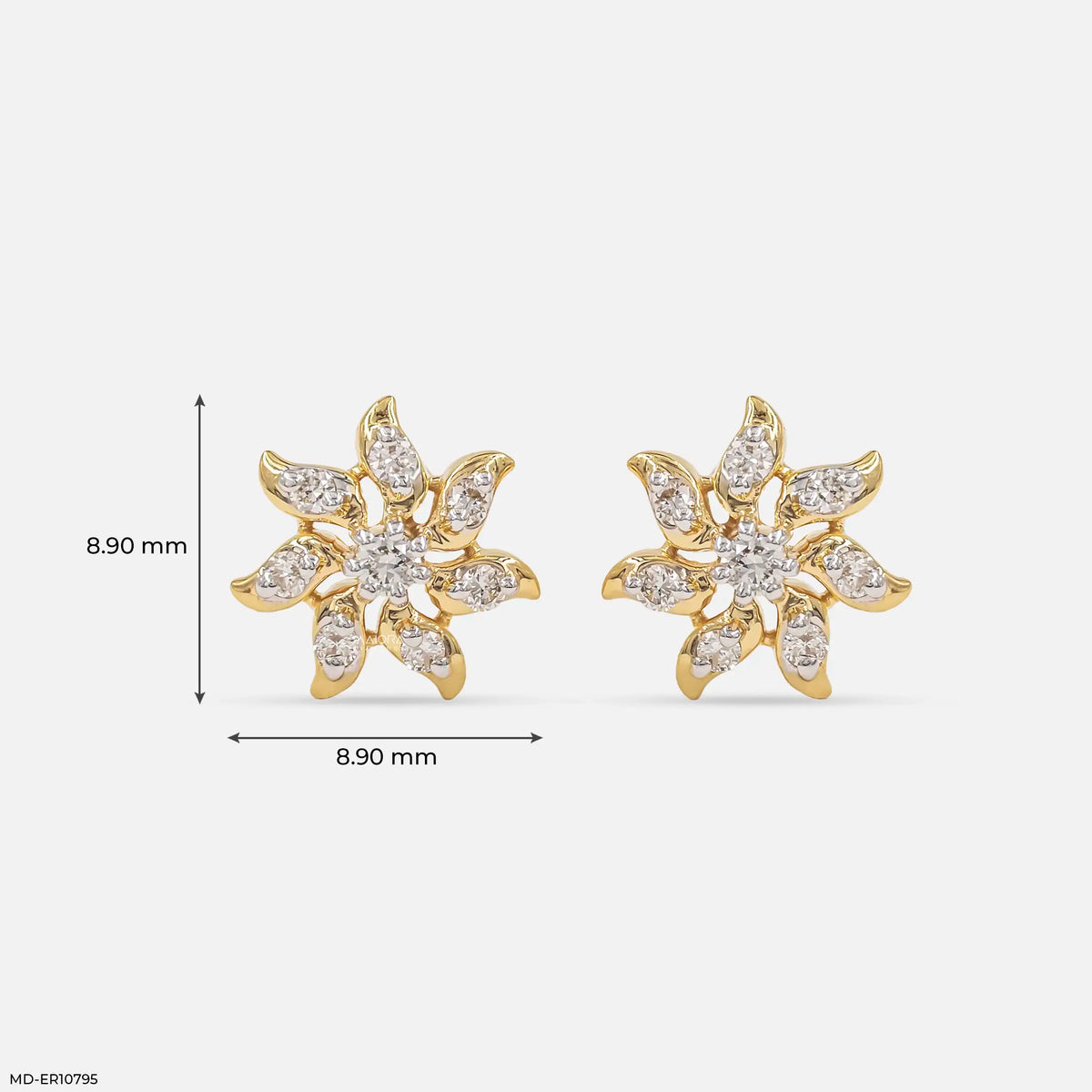 Golden Sun Diamond Earrings