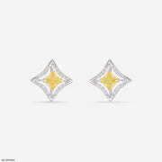 Golden Vertex Diamond Earrings