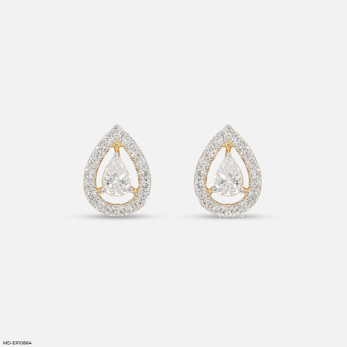 1.15 Carat Pear Halo Grace Lab Diamond Earrings
