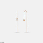 Solitaire Heart Dangle Sui Dhaga Diamond Earrings
