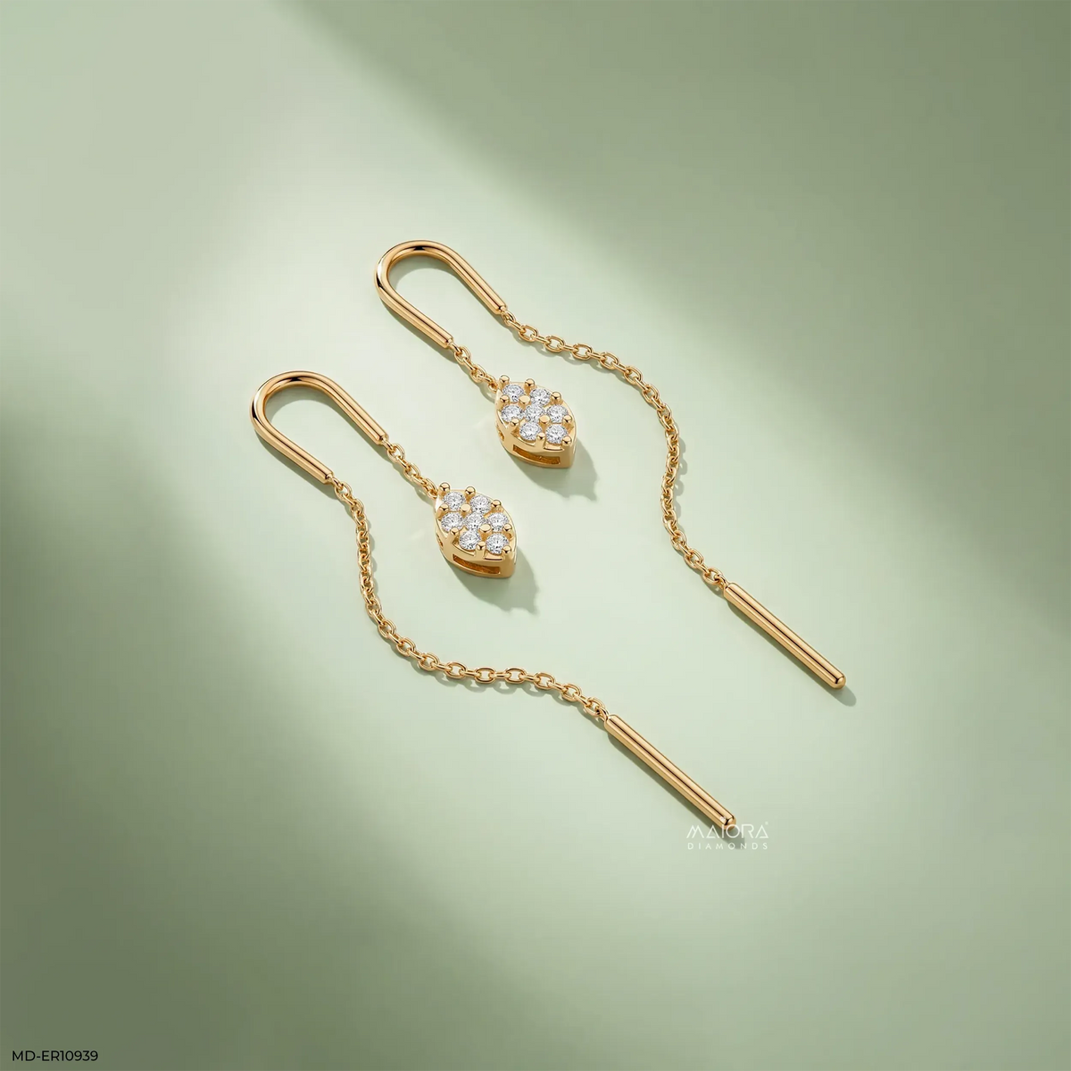 Marquise Glow Sui Dhaga Diamond Earrings
