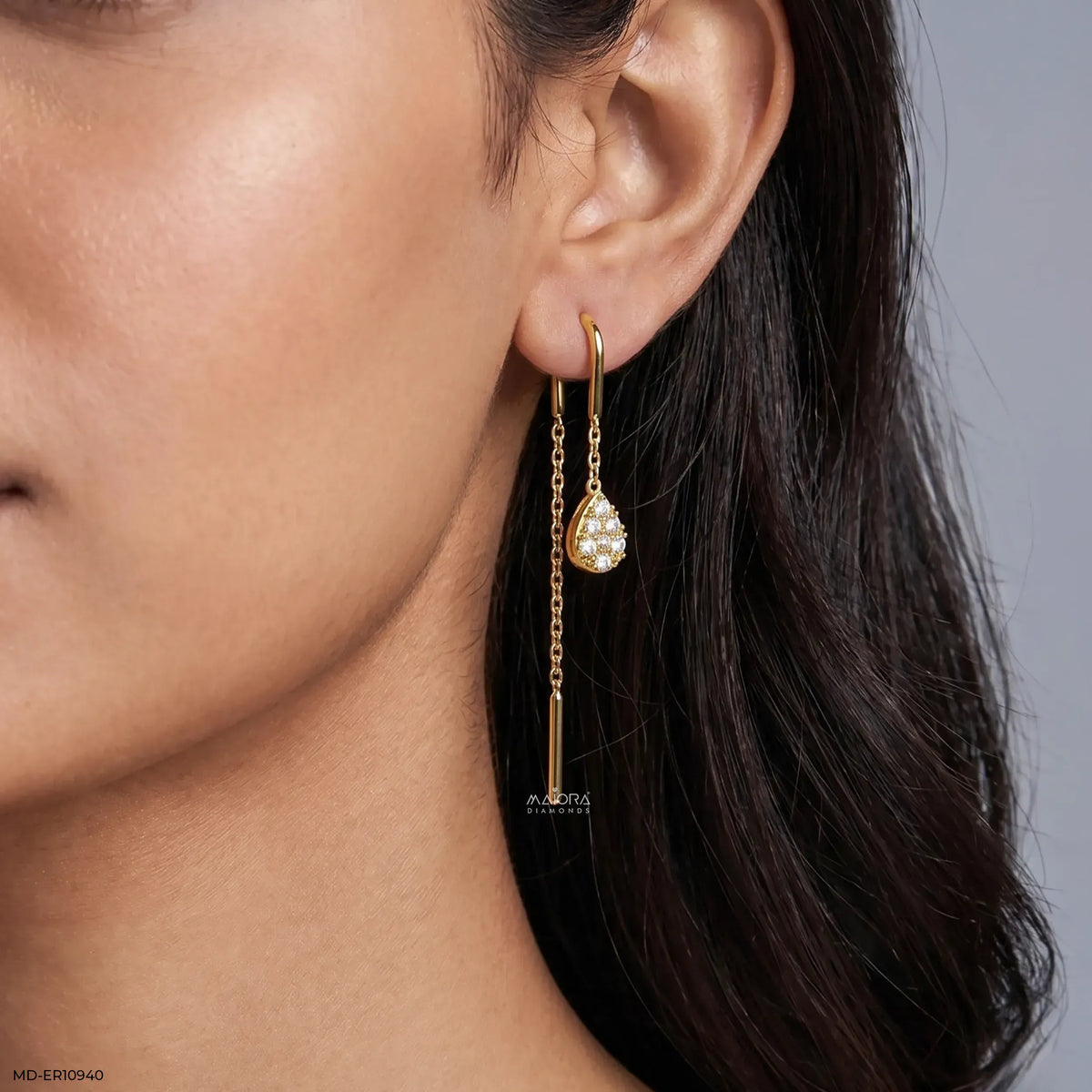 Solstice Drop Sui Dhaga Diamond Earrings
