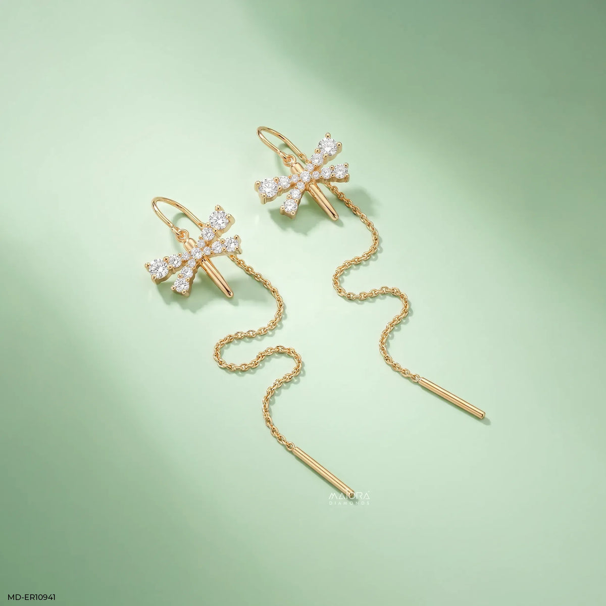 Flutter Glint Sui Dhaga Diamond Earrings