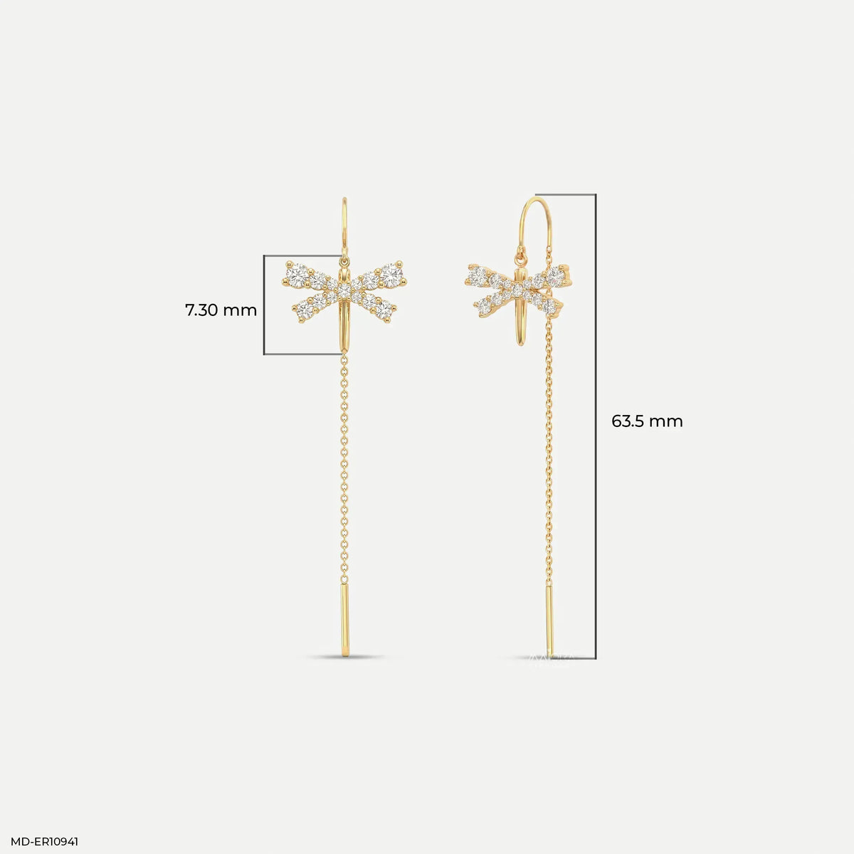 Flutter Glint Sui Dhaga Diamond Earrings