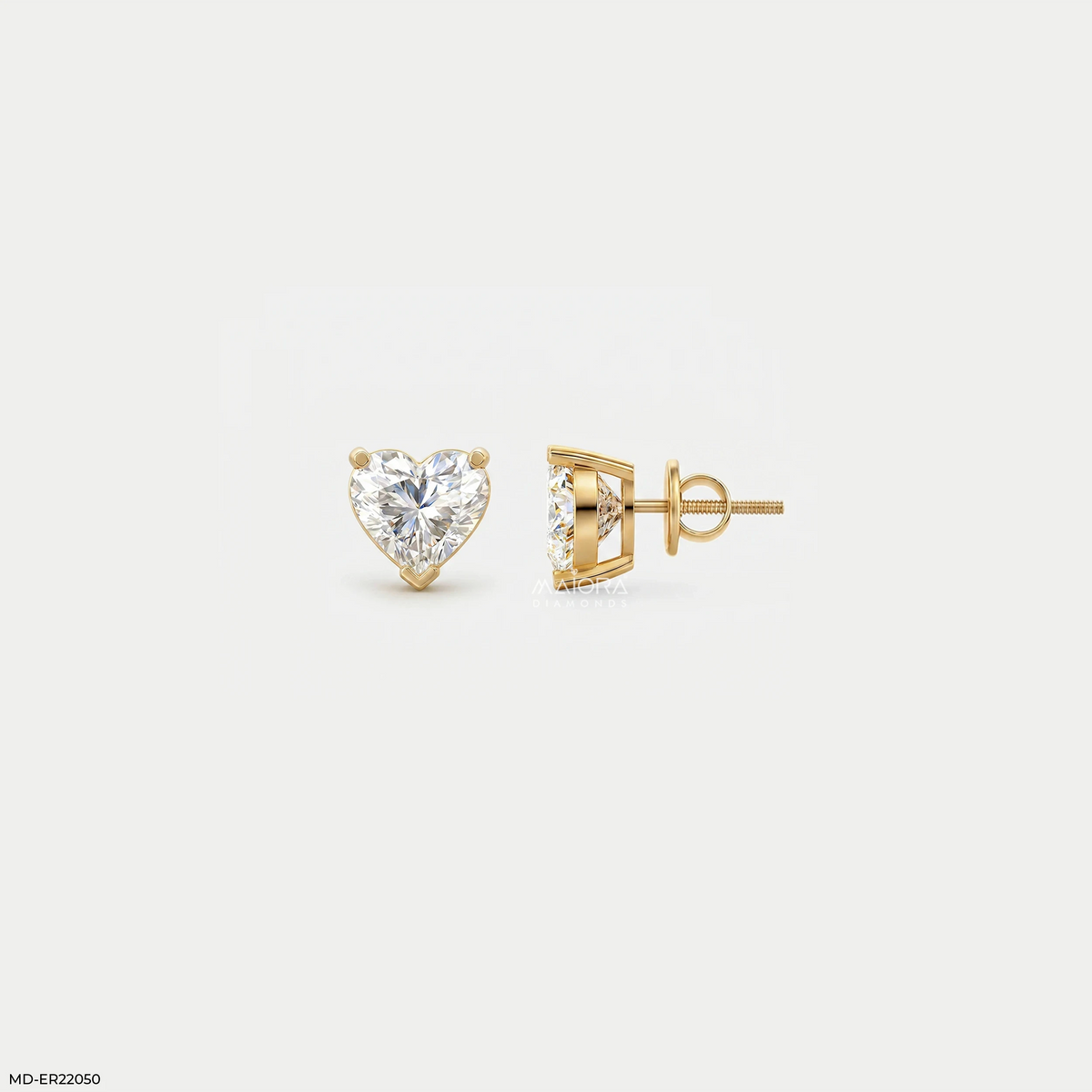 Triple Heart Dangle Diamond Earrings