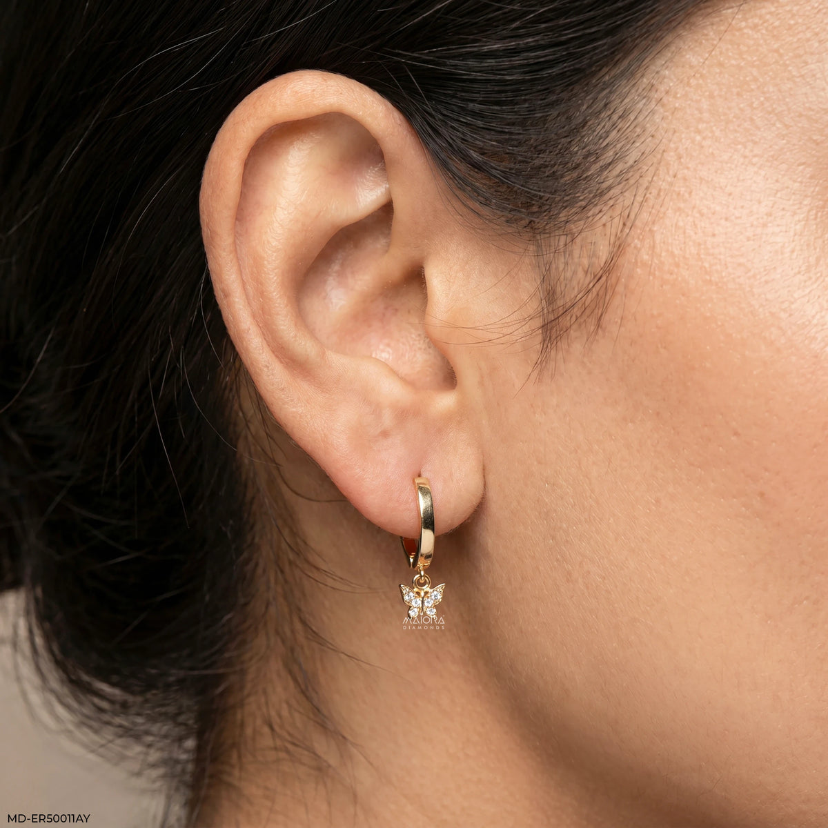 Brilliant Wings Diamond Bali Earrings