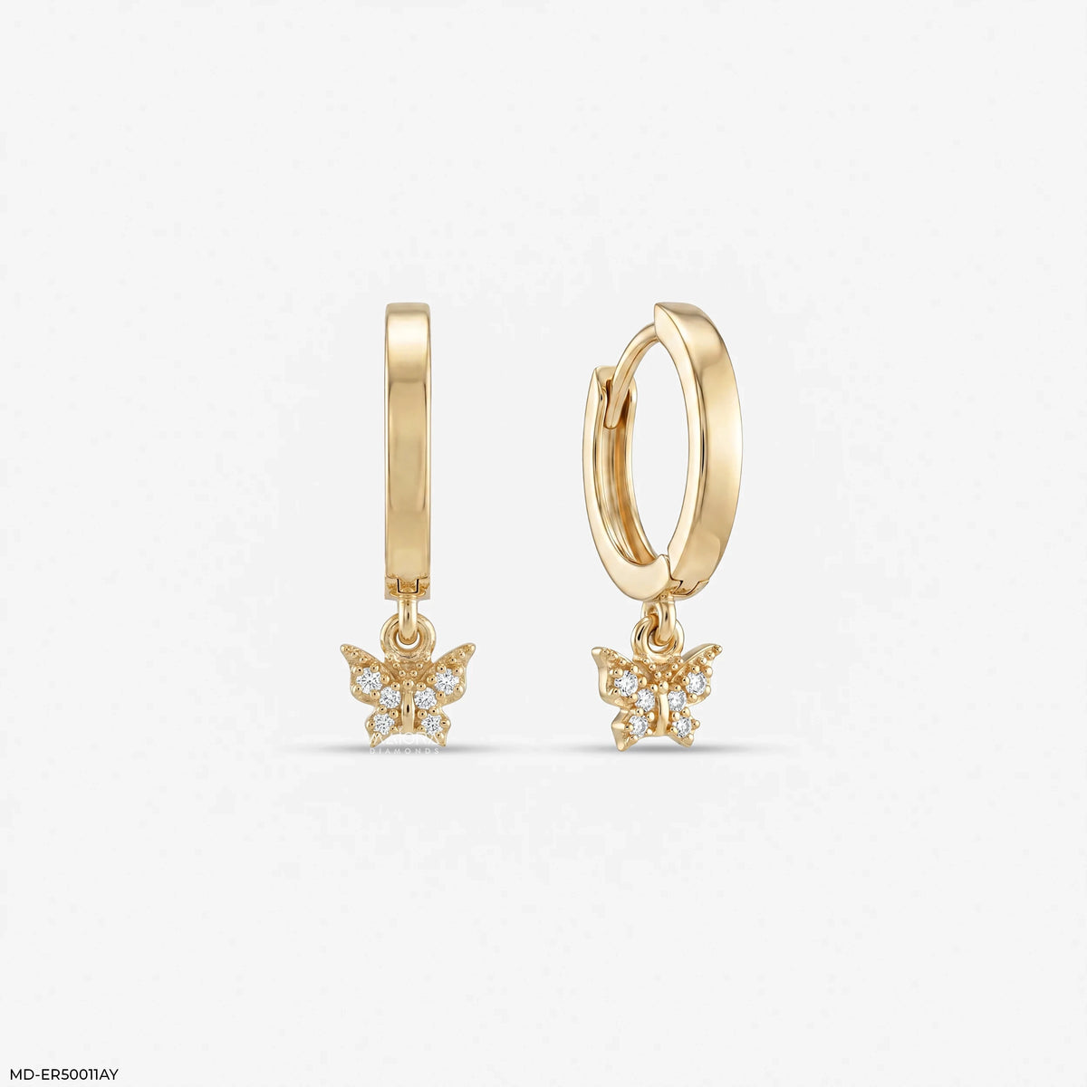 Brilliant Wings Diamond Bali Earrings