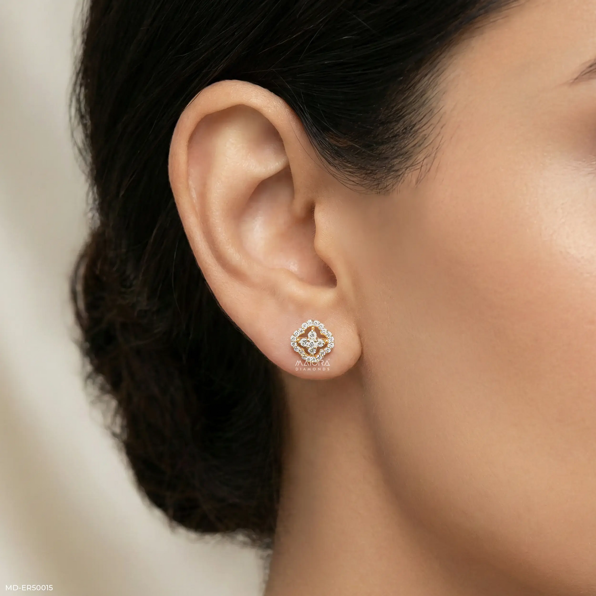 Framed Blossom Lab Diamond Earrings