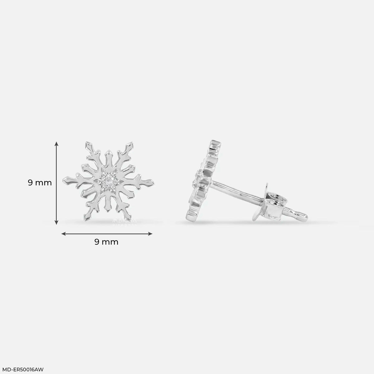 Shimmer Flake Diamond Studs Earrings