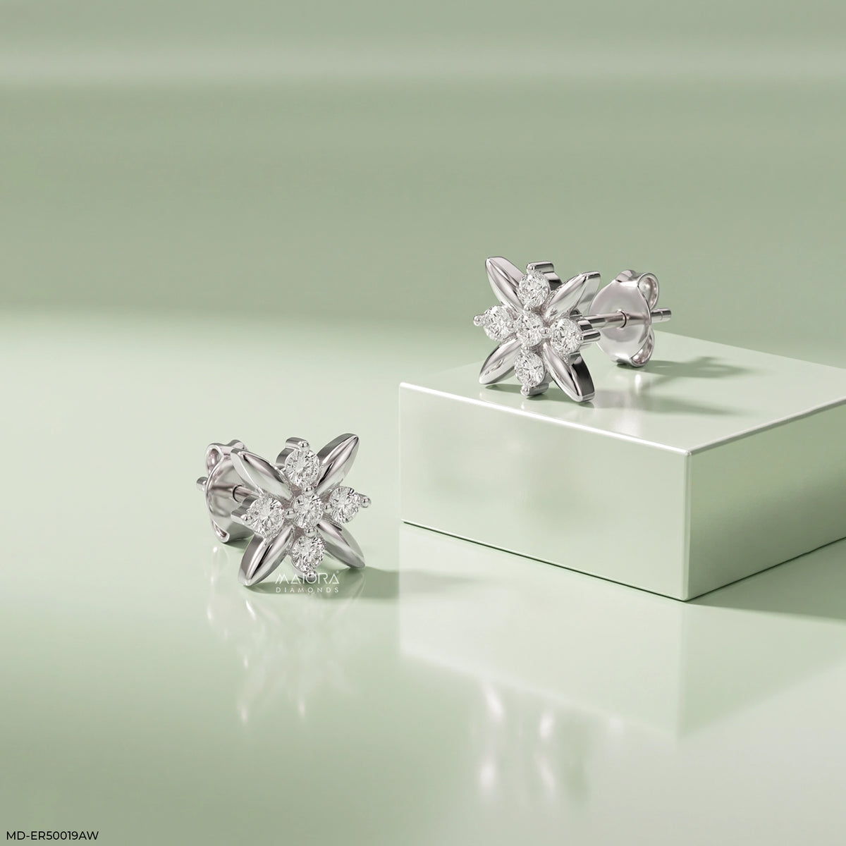 Tiny Bloom Diamond Earrings