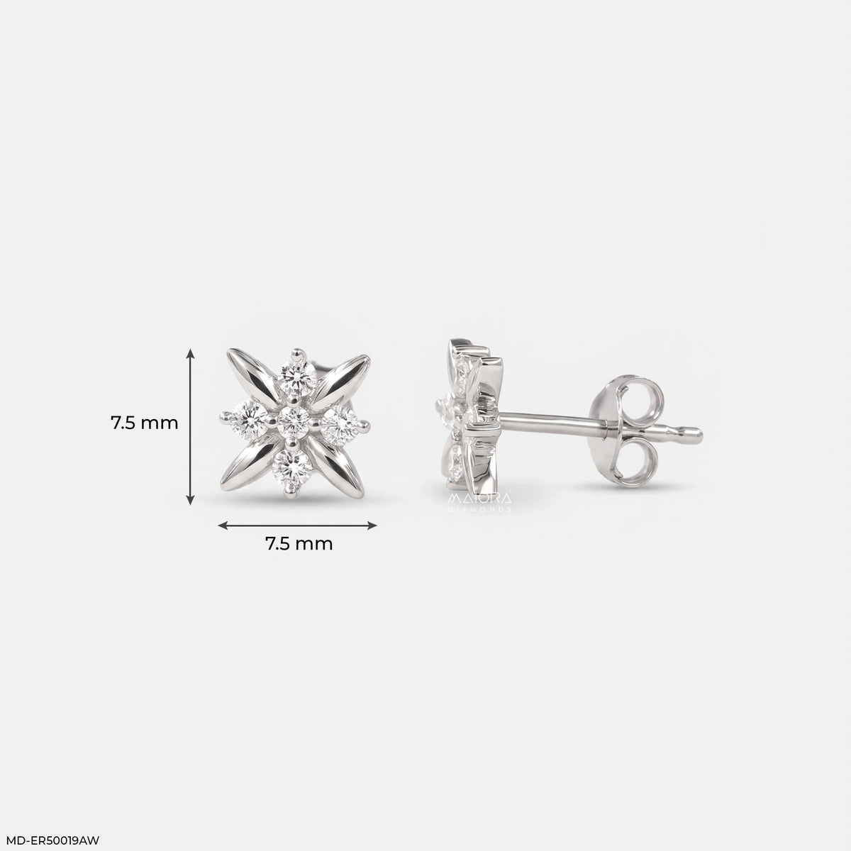 Tiny Bloom Diamond Earrings