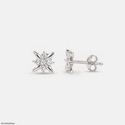 Tiny Bloom Diamond Earrings