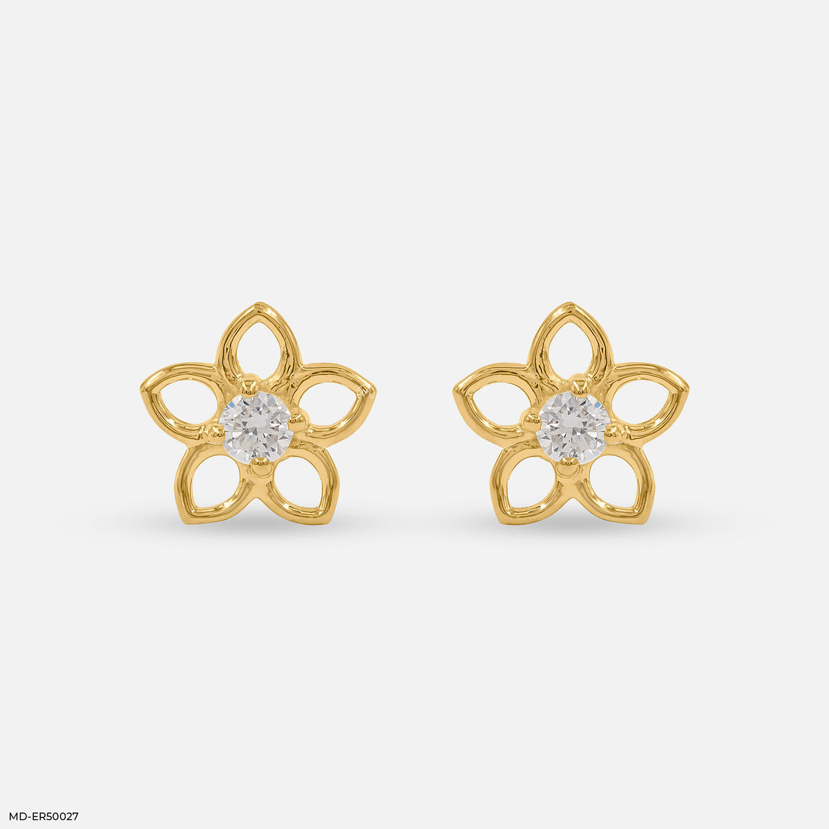 Sparkly Daisy Lab Diamond Stud