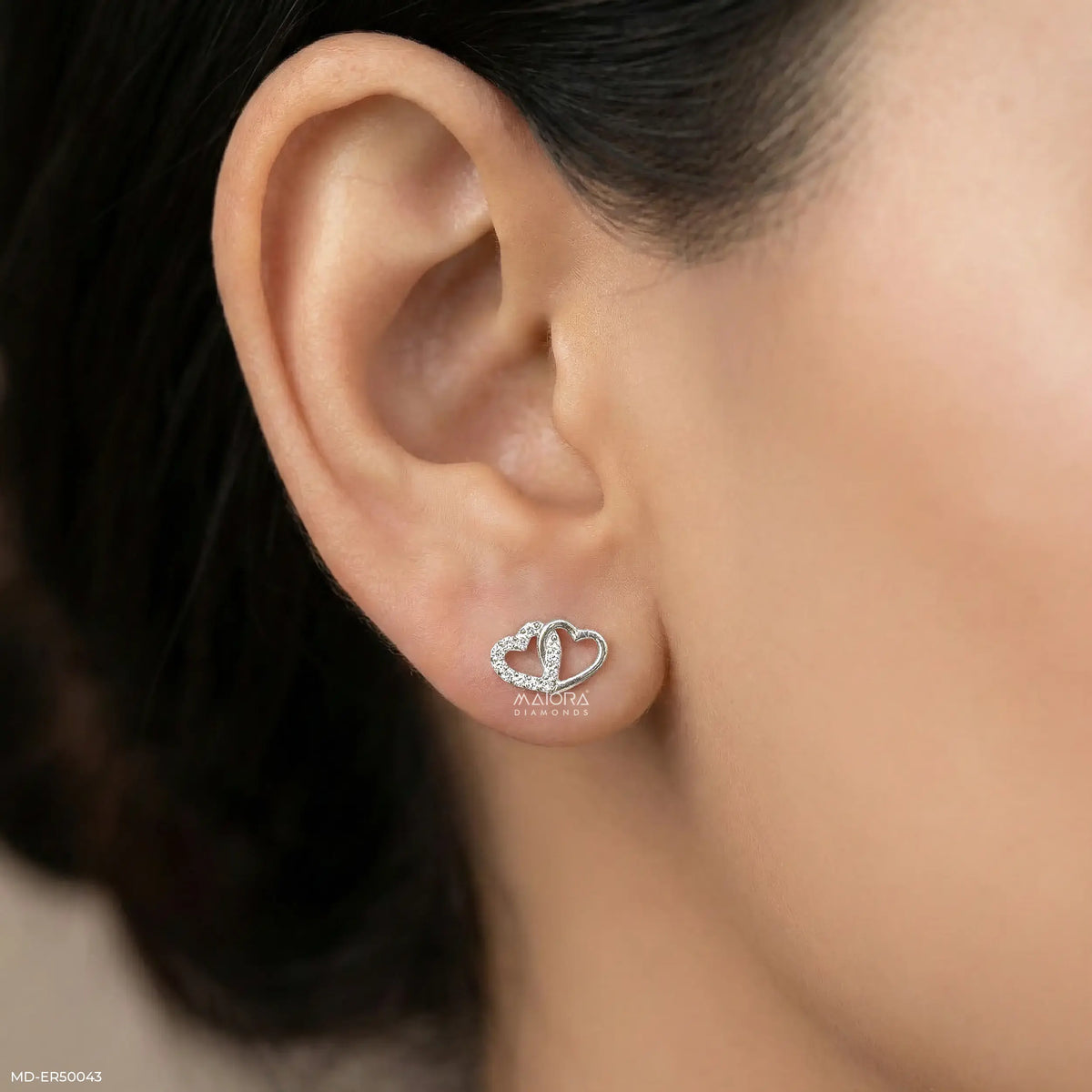 Eterna Heart Lab Diamond Earrings