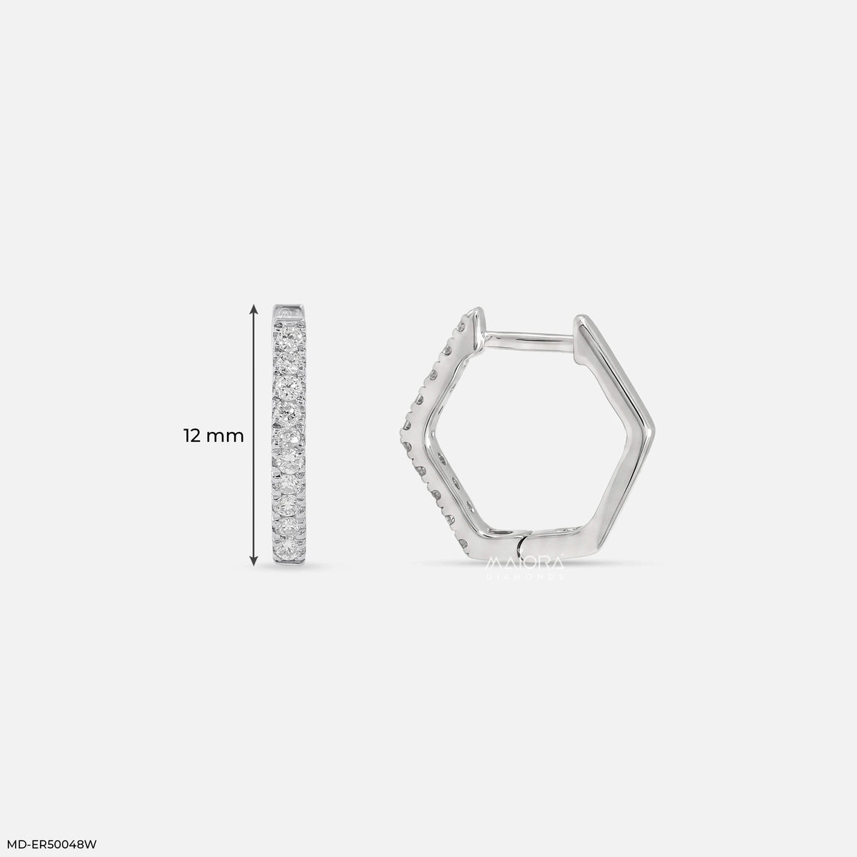 Hexa Shine Diamond Bali Earrings