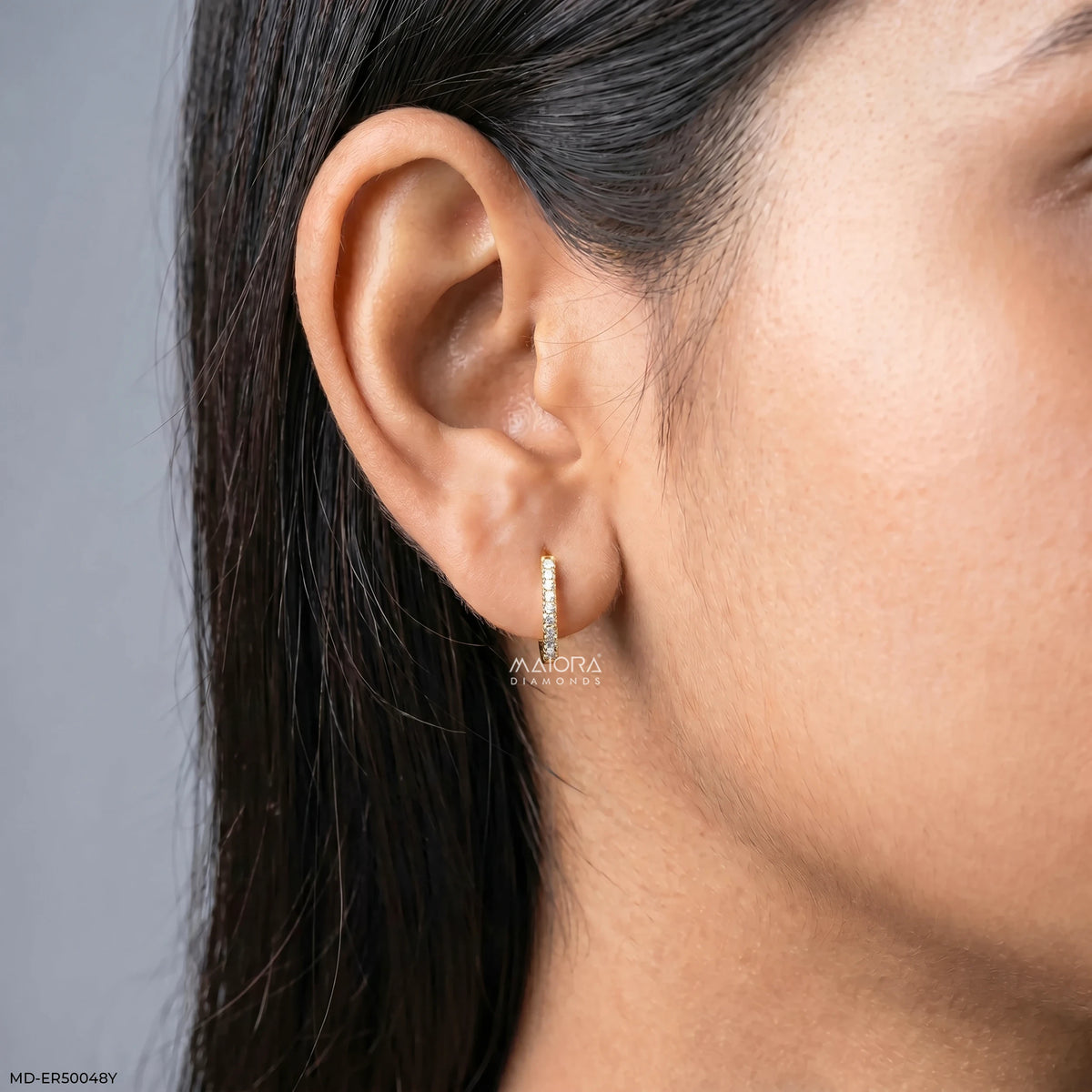 Hexa Row Diamond Bali Earrings