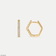 Hexa Row Diamond Bali Earrings