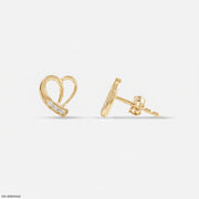 Pure Heart Diamond Studs Earrings