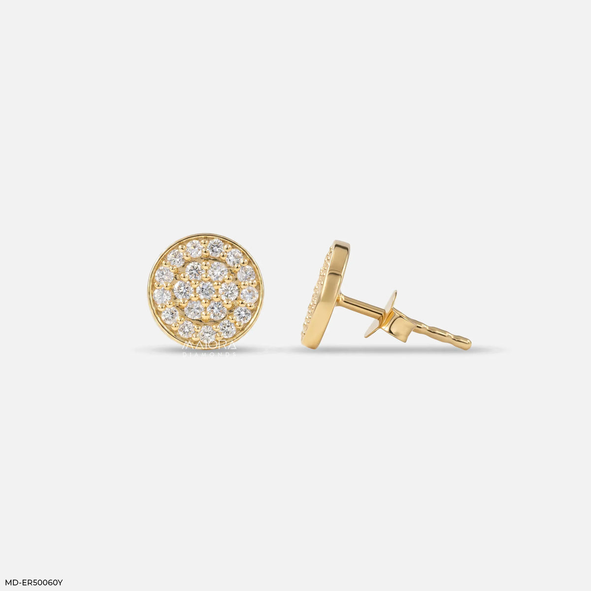 Glamour Pave Diamond Studs Earrings
