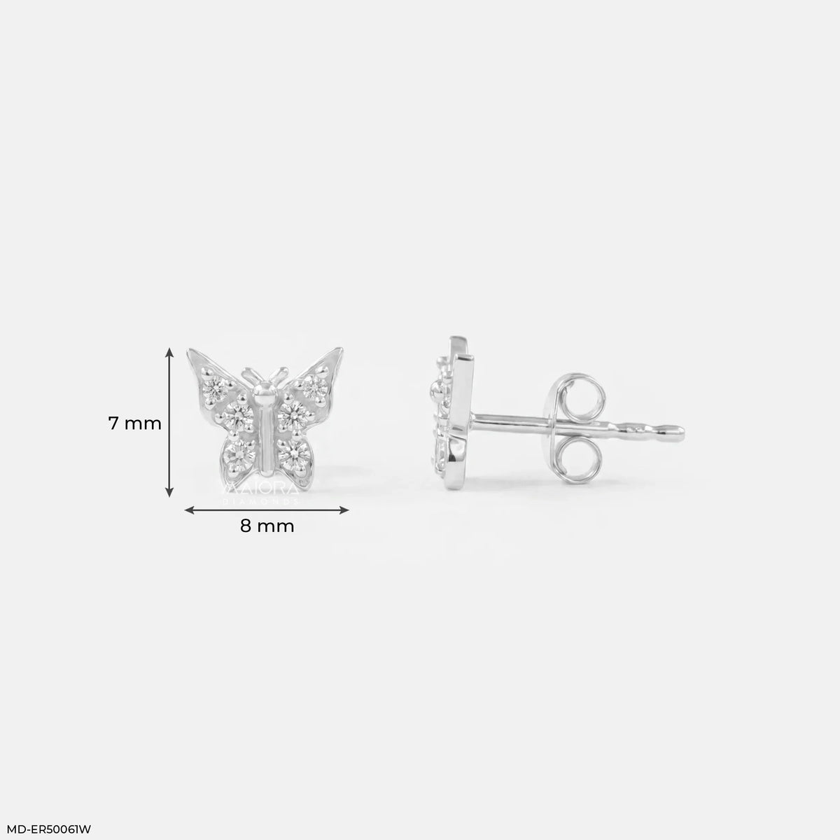 Butterfly Diamond Studs Earrings
