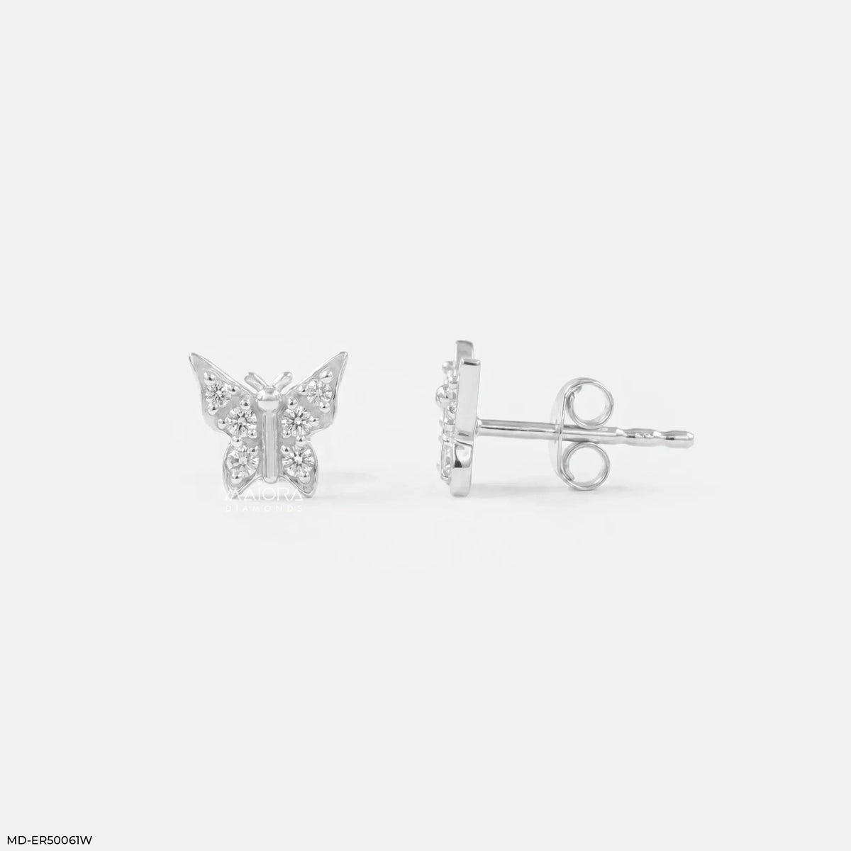 Butterfly Diamond Studs Earrings