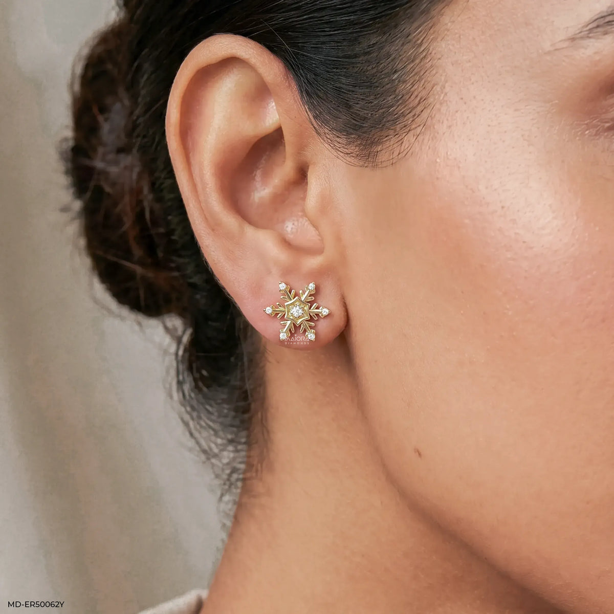 Winter Star Diamond Studs Earrings