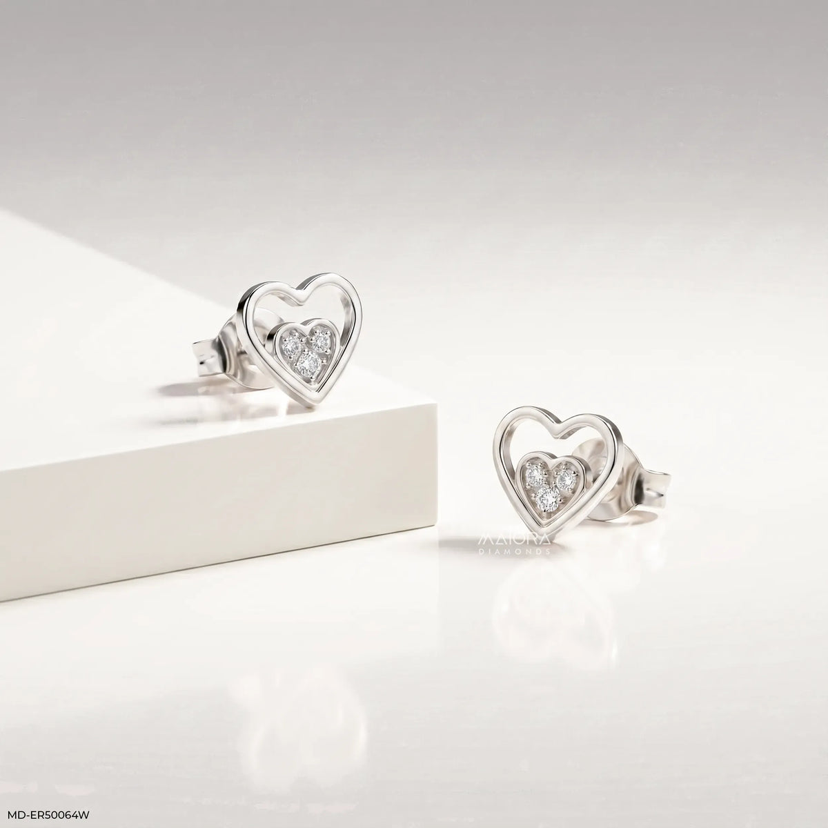 Layer Love Diamond Studs Earrings