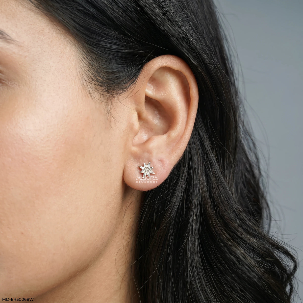 Shooting Star Diamond Studs Earrings